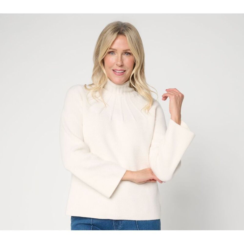Me by Jennie Garth Women's Top Sweater Sz M Mock Neck Multi-colored
